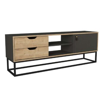 Zoznámte sa s LORES, TV stolíkom, ktorý kombinuje funkčnosť s moderným dizajnom, ideálny pre každú obývaciu izbu. Jeho elegantná svetlo hnedá a antracitová farba spoločne s praktickým dizajnom poskytujú nielen úložný priestor, ale aj dotvárajú štýlový vzhľad vášho domova.Detailné špecifikácieTyp tovaru: TV stolíkMateriál: Vysoko kvalitný LTD materiál s hrúbkou 18 mm, ktorý zaisťuje vysokú odolnosť a stabilitu.Rozmery: 150 x 53.2 x 35 cm, perfektne sa hodí na umiestnenie televíznych prijímačov a inej elektroniky.Farba: Kombinácia svetlo hnedej a antracitovej, ktorá prináša moderný a sofistikovaný vzhľad.Vybavenie: Stolík obsahuje regál, dve zásuvky a jednodverovú skrinku, čo ponúka rozmanité možnosti pre organizáciu a úložný priestor.Počet dverí, dvierok: Jeden dverový segment, poskytujúci skrytý priestor na uskladnenie ďalších potrieb.Dodatočné informácie: Dodávame v demontovanom stave, čo uľahčuje transport a montáž.TV stolík LORES je výnimočný svojou multifunkčnosťou a moderným dizajnom, čo z neho robí nielen praktický, ale aj vizuálne atraktívny kus nábytku, ktorý obohatí akúkoľvek obývaciu izbu.