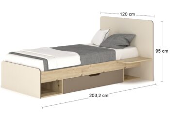 Doprajte pokojný spánok Vašim ratolestiam s jednolôžkovou posteľou s roštom LOROS 90 90x200 cm. Detská izba je výnimočné miesto na bývanie pre výnimočných ľudí, preto by ste mali venovať veľkú pozornosť výberu toho správneho nábytku. Posteľ disponuje vysokým čelom, ktoré vyčnieva do strany a je na…