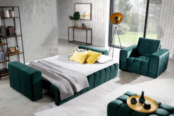 Sedacia súprava LOSIKA vás zaujme svojou eleganciou a štýlovým prevedením. Táto moderná zostava sa skladá z troch atraktívnych prvkov, ktorými sú: pohovka, kreslo a taburetka. Pohovka je vyplnená kvalitnou HR penou v kombinácii s PUR penou o hustote T2540. Disponuje praktickým úložným priestorom. Je tiež rozkladacia. Spacia plocha: 195 x 125 cm. Je vhodná na príležitostné spanie.Rozmery pohovky (š,v,h): 245 x 85 x 97 cm. Výška sedadla: 40 cm. Výška nožičiek: 3 cm. Kreslo je vyplnené vlnovcovou pružinou v kombinácii s HR a PUR penou o hustote T2130. Rozmery kresla (š,v,h): 108 x 85 x 89 cm. Výška sedadla: 40 cm. Výška nožičiek: 3 cm. Taburetka je vyplnená tiež vlnovcovou pružinou v kombinácii s HR a PUR penou o hustote T2130. Rozmery taburetky (š,v,h): 102 x 40 x 64 cm. Výška nožičiek: 3 cm. Sedacia zostava LOSIKA je čalúnená kvalitnou poťahovou látkou Monolith 37.V našej ponuke nájdete aj ďalšie farebné prevedenia zostavy LOSIKA. Sedaciu zostavu máme v ponuke len ako celok.