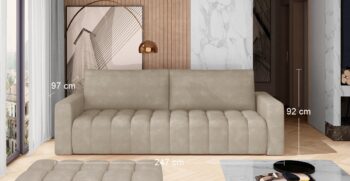 Neodmysliteľnou súčasťou každej obývačky je pohodlná pohovka. Rozkladacia pohovka s úložným priestorom LOSTA je perfektným doplnkom do Vášho domova, na ktorej si môžete vychutnať voľný čas strávený s rodinou, či pozeraním Vášho obľúbeného seriálu. Pohovka vyniká zaujímavým a štýlovým prešívaním na…