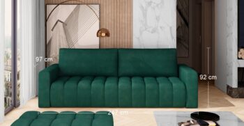 Neodmysliteľnou súčasťou každej obývačky je pohodlná pohovka. Rozkladacia pohovka s úložným priestorom LOSTA je perfektným doplnkom do Vášho domova, na ktorej si môžete vychutnať voľný čas strávený s rodinou, či pozeraním Vášho obľúbeného seriálu. Pohovka vyniká zaujímavým a štýlovým prešívaním na…