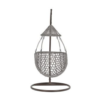 Objavte pohodlie a štýl s závesným hojdacím kreslom Luanda v elegantnej kombinácii hnedých a sivohnedých odtieňov. Toto moderné kreslo je ideálne pre všetky vekové kategórie a je určené na použitie v interiéri aj exteriéri, čo z neho robí univerzálny doplnok do vášho domova…