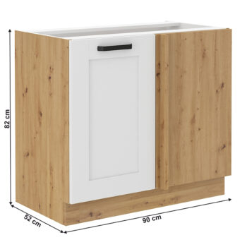 Predstavujeme vám dolnú kuchynskú skrinku Lula 105 ND 1F BB, ktorá je ideálnym riešením pre moderné kuchyne. Táto skrinka v elegantnom prevedení biela/dub artisan kombinuje funkčnosť a štýl, čím dodáva vašej kuchyni svieži a sofistikovaný vzhľad.