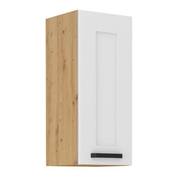 Predstavujeme vám hornú kuchynskú skrinku Lula 30 G-72 1F, ktorá je ideálnym riešením pre moderné kuchyne. Táto skrinka v elegantnom prevedení biela/dub artisan kombinuje funkčnosť s estetickým vzhľadom, čím prispieva k útulnej atmosfére vášho domova.