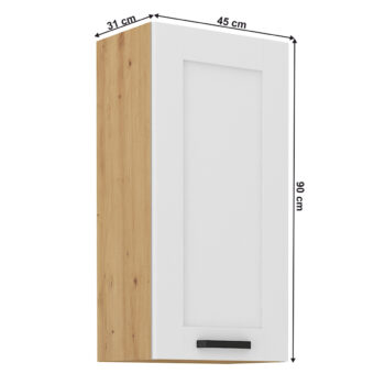 Predstavujeme vám hornú kuchynskú skrinku Lula 45 G-90 1F, ktorá je ideálnym riešením pre moderné kuchyne. Táto skrinka v elegantnom prevedení biela/dub artisan kombinuje funkčnosť s estetickým vzhľadom, čím prispieva k vytvoreniu príjemného a štýlového prostredia vo vašej…