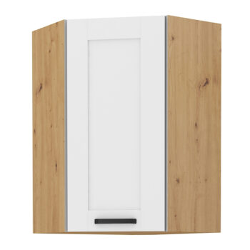 Predstavujeme vám hornú rohovú kuchynskú skrinku Lula 58x58 GN-90 1F, ktorá je ideálnym riešením pre moderné kuchyne. Táto skrinka v elegantnom prevedení biela/dub artisan kombinuje funkčnosť s estetickým vzhľadom, čím prispieva k vytvoreniu príjemného a praktického prostredia…