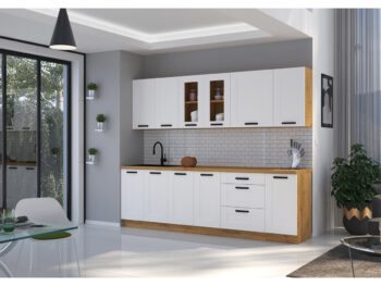 Dolná kuchynská skrinka Lula 80 D 3S BB v elegantnom prevedení biela/dub artisan je ideálnym riešením pre moderné kuchyne. Táto skrinka, ktorá patrí do kategórie nábytku pre kuchyňu a jedáleň, ponúka praktické úložné priestory a štýlový dizajn, ktorý sa hodí do každého interiéru…
