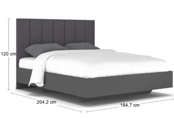 Pretvorte Vašu spálňu na oázu pokoja, kľudného spánku a ničím nerušených snov s manželskou posteľou s roštom LUPE LB-160 160x200 cm. Posteľ je vyrobená z kvalitnej, na údržbu nenáročnej drevotrieskovej dosky. Dominantným prvkom postele je jej dokonalé vysoké čelo so zaujímavými vertikálnymi pásmi.…