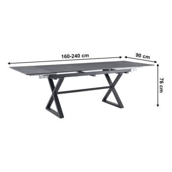 Rozkladací jedálenský stôl Luxol 160/240 v elegantnej kombinácii farieb sivá, betón a čierna je ideálnym riešením pre moderné interiéry. Tento stôl značky KONDELA ponúka nielen štýlový vzhľad, ale aj praktickosť vďaka svojej rozkladacej funkcii, ktorá umožňuje zväčšiť jeho šírku…