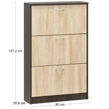 S botníkom (skrinkou na topánky) LUZON 3D-80 budú mať všetky Vaše topánky svoje miesto a Vaša predsieň bude stále uprataná. Botník je vyrobený z kvalitnej drevotrieskovej dosky, ktorá je nenáročná na údržbu a je v nadčasovom prevedení dub sonoma / wenge tmavá. Pozostáva z troch výklopných dvierok,…