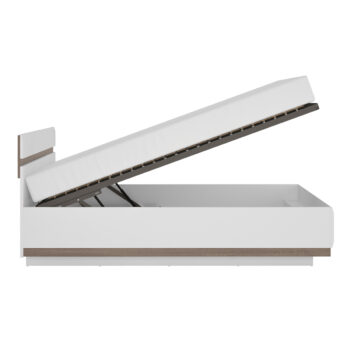 Predstavujeme vám manželskú posteľ s roštom Lynatet 97 140 v elegantnom prevedení dub sonoma truflový a biely lesk. Táto moderná posteľ je ideálnym riešením pre tých, ktorí hľadajú štýlové a funkčné vybavenie do svojej spálne. S celkovou plochou na spanie 140 x 200 cm poskytuje dostatok…