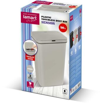 Lamart LT8109 Bezdotykový kôš Sensor 50 l, krémová