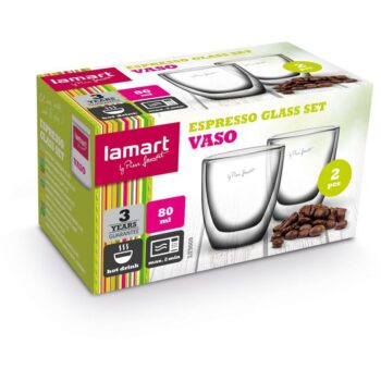 Lamart LT9009 sada pohárov Espresso Vaso, 80 ml,2 ks
