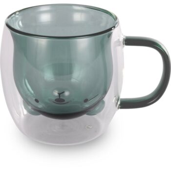 Lamart LT9127 2-dielna súprava pohárov Bear Vaso, 250 ml, zelená