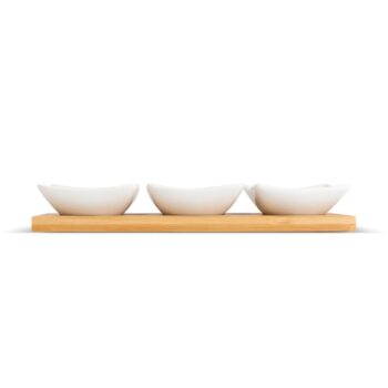 Lamart LT9217 4-dielna servírovacia súprava misiek Bamboo, 26 x 8 cm