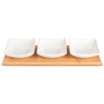 Lamart LT9217 4-dielna servírovacia súprava misiek Bamboo, 26 x 8 cm