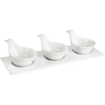 Lamart LT9218 4 dielna servírovacia sada misiek Dine, 34 x 12 cm