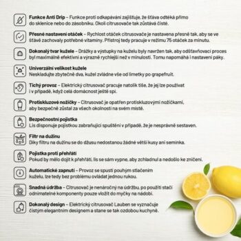 Lauben Elektrický lis na citrusy 110WT