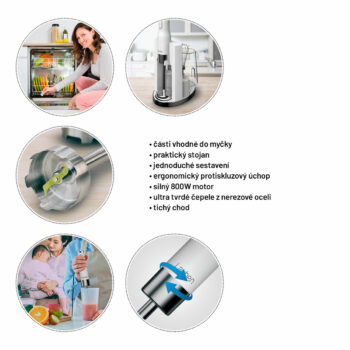 Lauben Stick Blender 800WT - tyčový mixér LBNSB800WT