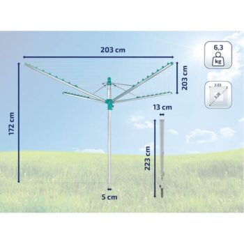 Leifheit LINOMATIC Easy 500 85286 vonkajší sušiak