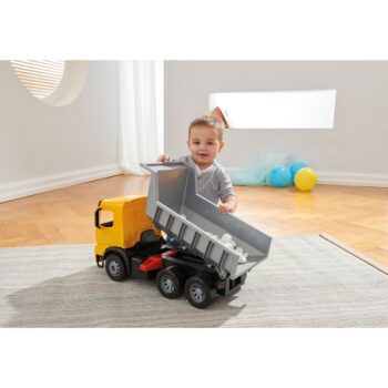 Lena Auto Mercedes-Benz sklápač s poistkou plast 66cm 3-osý v krabici 70x35x29cm 02064