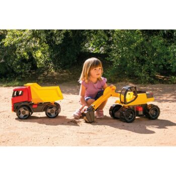 Lena Bager žltočierny Giga Trucks plast 80cm v krabici 70x35x29cm 02141