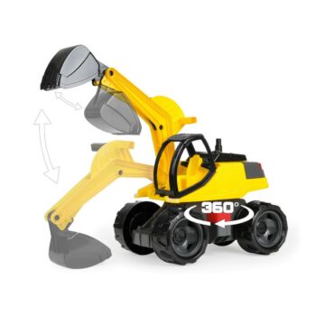 Lena Bager žltočierny Giga Trucks plast 80cm v krabici 70x35x29cm 02141