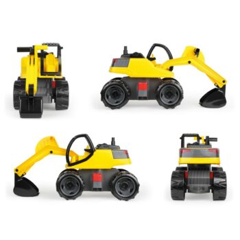 Lena Bager žltočierny Giga Trucks plast 80cm v krabici 70x35x29cm 02141