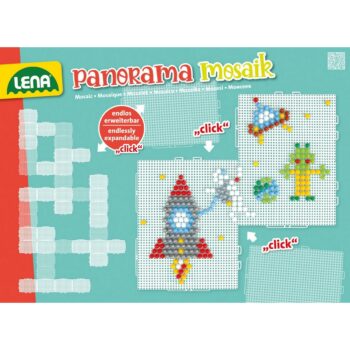 Lena Mozaika klobúčik 1cm hladký farebný panorama XL 400ks v krabici 33x24x4, 5cm 35617