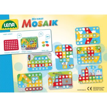 Lena Mozaika klobúčik doprava 3,2 cm hladký 36ks + predlohy 7ks pre najmenších v krabici 33x24x4 24m+ 35633