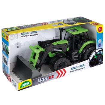 Lena Traktor s lyžicou Worxx plast 45cm 1:15 v krabici DeutzFahr Agrotron 7250 04613