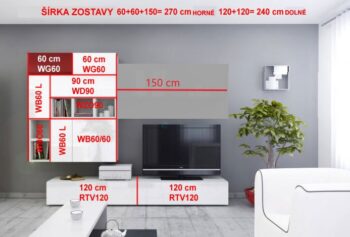 Akciová cena platí iba pre tovar skladom, posledný kus.Skladom prevedenie čierne dvierka/šedý korpus. Moderná obývacia stena BRILIANT II v netradičnom dizajne. Elegantné spojenie jednoduchosti a moderného štýlu. Stena je zložená z niekoľkých samostatných skriniek. Skrinky sú vyrobené z kvalitnej akrylovej dosky s lesklým povrchom. Dvierka sú zabezpečené špeciálnym prípravkom. Elegantné otváranie dvierok systémom KLIP-KLAP.Korpus skriniek má neutrálny šedý odtieň matný.Stena do obývačky BRILIANT II má šírku hornej časti 270 cm, výška 150 cm, hĺbka skriniek je 32 cm; spodná čast má šírku 240 cm, výšku 30 cm, hĺbka skriniek 45 cm.Skrinky si môžete poskladať v ľubovoľnom poradí.Jednotlivé prvky nie je možné zakúpiť samostatne.