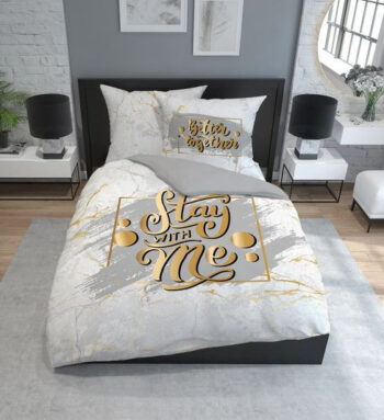 Luxusné bavlnené posteľné obliečky Stay with me 3 časti: 1ks 200x220 + 2ks 70 cmx80