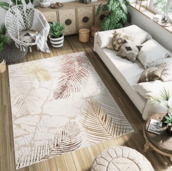 Luxusný koberec so vzorom listov Golden Šírka: 80 cm | Dĺžka: 150 cm