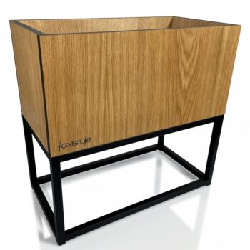 Luxusný kvetináč z hladkého prírodného dubu LOFT FIORINO 42X22X40 cm