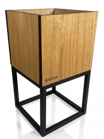 Luxusný kvetináč z prírodného dubu LOFT FIORINO 22X22X40 cm