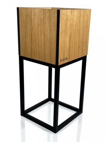 Luxusný kvetináč z prírodného dubu z kolekcie LOFT FIORINO 22X22X50 cm