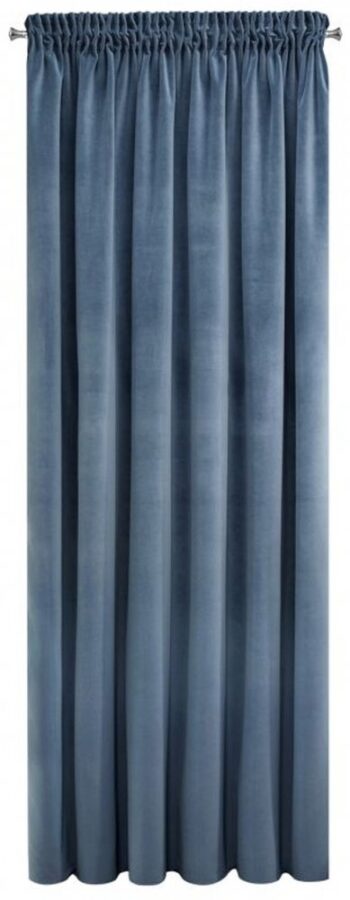 Luxusný modrý záves velvet 140 x 270 cm