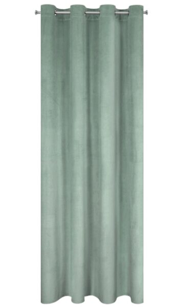 Luxusný velúrový záves v jemnej mentolovej farbe Šírka: 140 cm | Dĺžka: 250 cm