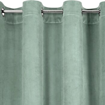 Luxusný velúrový záves v jemnej mentolovej farbe Šírka: 140 cm | Dĺžka: 250 cm