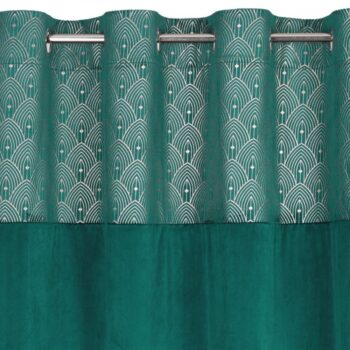 Luxusný zamatový záves s ornamentálnym lesklým vrchným dielom 140 x 250 cm