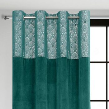Luxusný zamatový záves s ornamentálnym lesklým vrchným dielom 140 x 250 cm