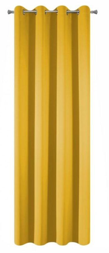 Luxusný zatemňovací záves žltej farby do obývačky 135 x 250 cm