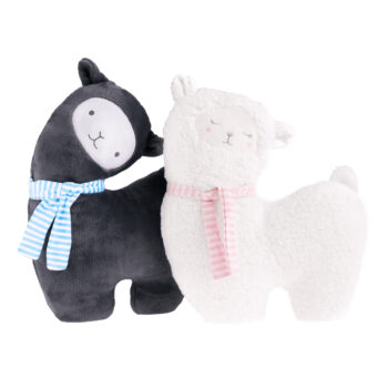 KONDELA Maggie plyšová ovečka 47 cm sivá – Obrázok 2