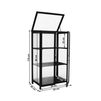 Balkónový skleník Manlo Typ 1 v elegantnej čiernej farbe je ideálnym riešením pre všetkých milovníkov záhradkárstva, ktorí chcú pestovať rastliny aj na obmedzenom priestore. Tento moderný a hranatý skleník je navrhnutý tak, aby sa dokonale hodil na balkóny alebo terasy, pričom poskytuje…