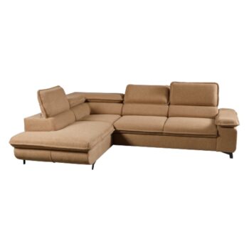 KONDELA Manty Roh L rohová sedačka s rozkladom a úložným priestorom hnedá / čierna – Obrázok 11