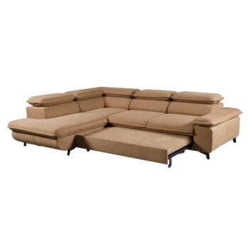 Rohová sedačka s rozkladom a úložným priestorom Manty Roh L v elegantnej kombinácii hnedej a čiernej farby je ideálnym riešením pre moderné interiéry. Táto sedačka značky KONDELA ponúka nielen štýlový vzhľad, ale aj praktické funkcie, ktoré ocení každá domácnosť.