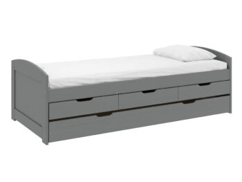 Drevená jednolôžková posteľ s prístelkou Marinella New 90 v elegantnej sivej farbe je ideálnym riešením pre tých, ktorí hľadajú praktickosť a štýl v jednom. Táto moderná posteľ je vyrobená z kvalitného borovicového dreva, čo zaručuje jej pevnosť a dlhú životnosť. S rozmermi 90…