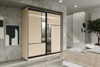 MARRY je dvojdverová moderná šatníková skriňa, ktorá je charakteristická praktickým úložným priestorom. Skriňa disponuje posuvnými dverami. Je vo farebnom prevedeni satén.Šatníková skriňa má netypickú výšku, až 240 cm, čím sa zabezpečí väčší úložný priestor. Skriňa je členená na policovú a závesnú časť s jednou závesnou tyčou.Šatníková skriňa je vyrobená z kvalitnej LTD dosky, ktorá sa jednoducho udržiava.Rozmery:výška: 240 cmšírka: 200 cmhĺbka: 60 cm.Dodávame v demontovanom stave. 