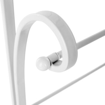 KONDELA Martial kovový stojan na uteráky biela – Obrázok 5